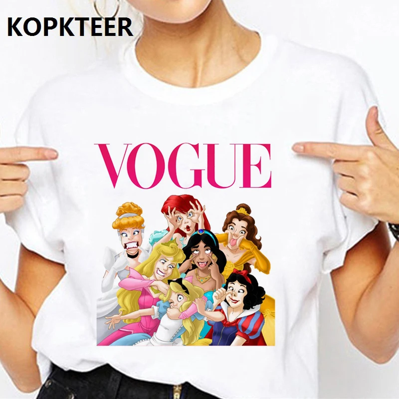 

Women Clothing 2019 Make Pose Smile Princess Graphic Tees Camiseta Mujer Vogue Tops Aesthetic Tee Shirt Femme Harajuku T Shirt