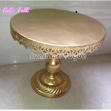 Oro metal hierro barware herramientas de decoración de la torta de boda del soporte de 14 pulgadas de soporte de oro vajilla partido proveedor
