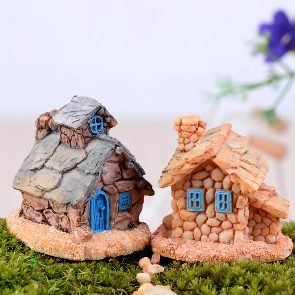 

Fairy Castle Miniature Stone House Micro Landscape DIY Succulent Plants Decor
