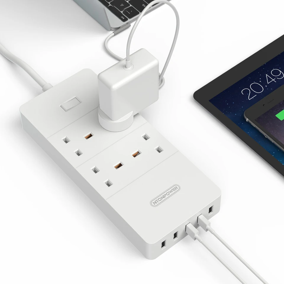 Сетевой удлинитель NTON POWER HPC USB штепсельная вилка стандарта Великобритании 4
