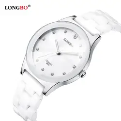 Мода 2019 г. кварцевые женские часы белый керамика любителей часы Элитный бренд повседневное уникальный женская одежда наручные часы Relojes Mujer