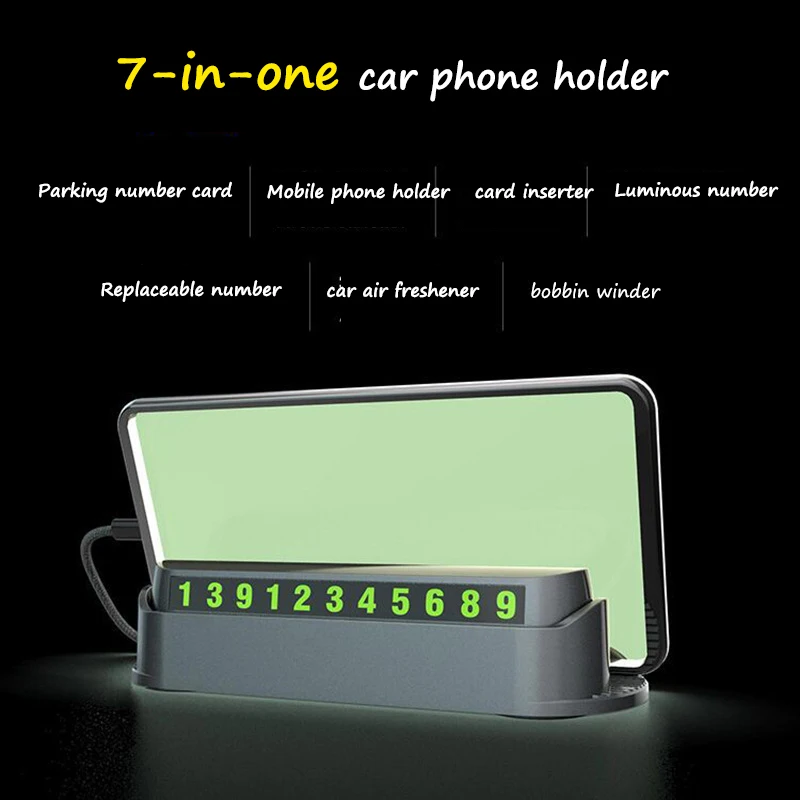 

Multi-Function Car Phone Bracket Car Temporary Parking Card Car Air Freshener Mobile Phone Cup Hold Support Smartphone Voiture