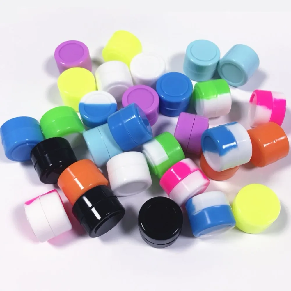 

2ml 5ml Silicone Container Jar for Oil Wax Dab Cigarette Cream Easy To Hold