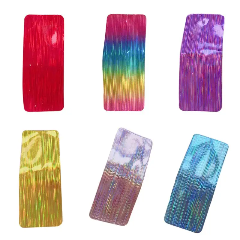

Korean Women Girls Hologram Rainbow BB Hair Clip Shimmer Reflective Summer Hair Accessories Drawbench Rectangle Snap Barrettes