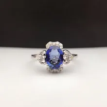 18K Gold Natural Sapphire Women Ring with Diamond Setting 2016 New Fine Jewelry Wedding Band Engagement (Can be customized)