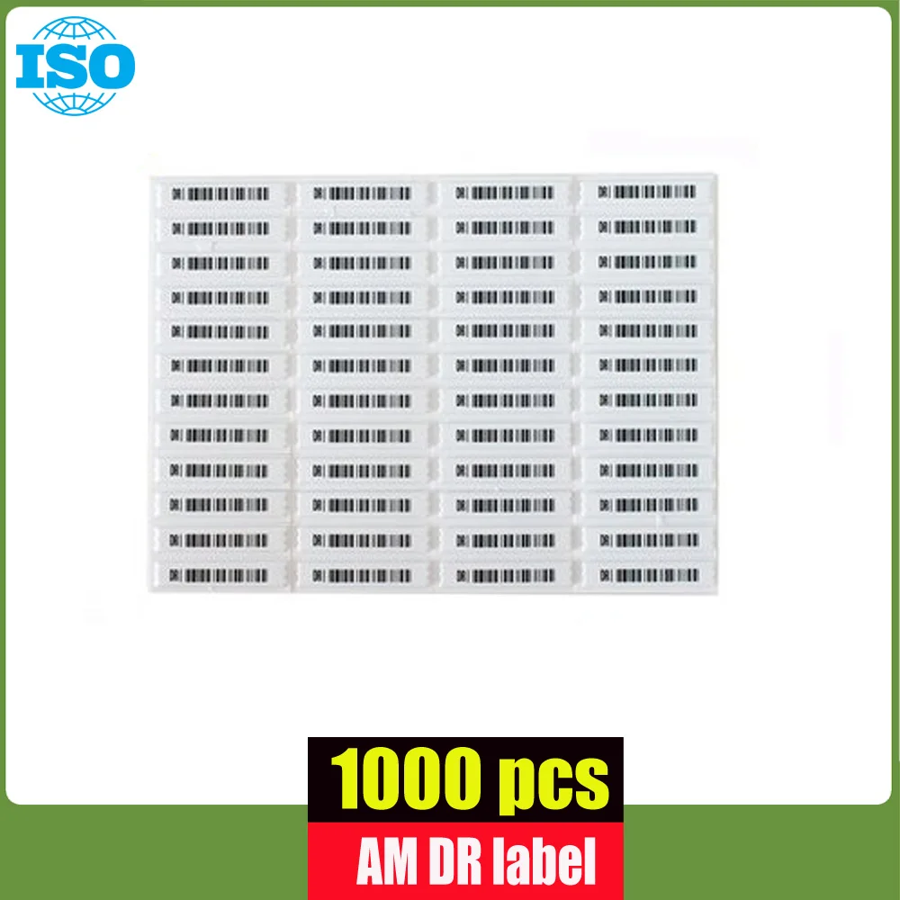 58Khz security alarm tag adhesive eas soft label with barcode 1000