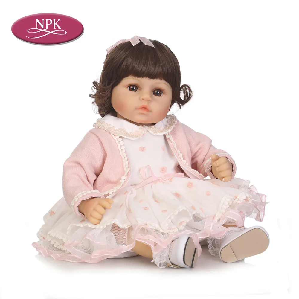 NPK 45CM Reborn Baby Dolls Handmade Realistic Soft Silicone Baby Dolls Bebe Reborn Menina Bonecas Brinquedos Child Birthday Gift (1)