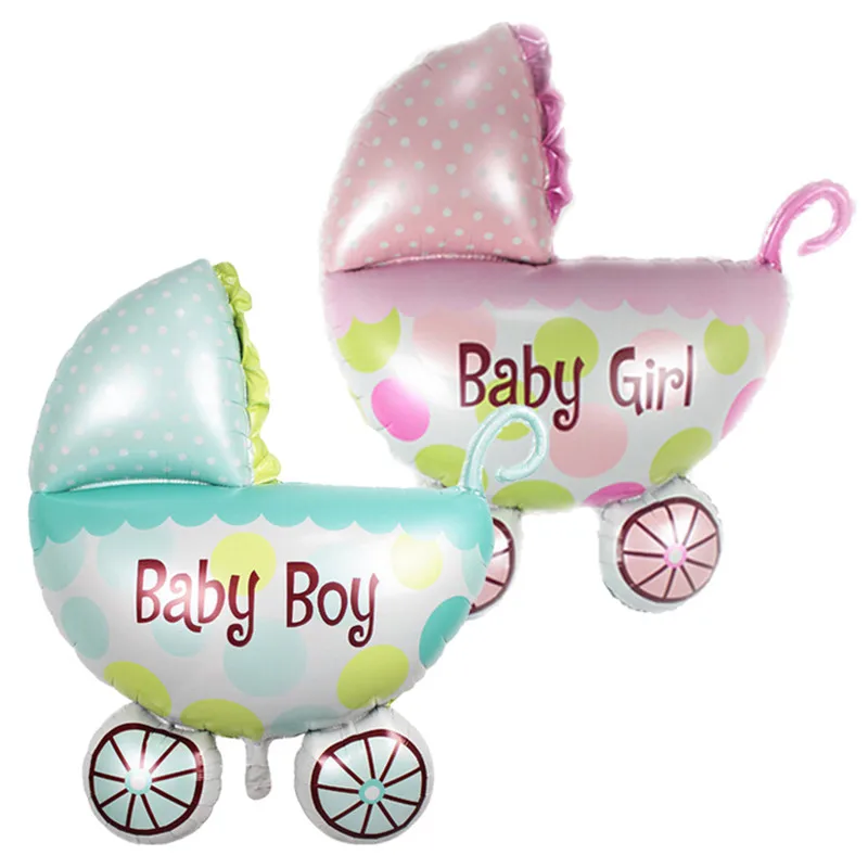 BABYWAGEN FOLIENBALLON GIRL BABY MÄDCHEN ROSA LUFTBALLON BABYSHOWER GEBURTSTAG