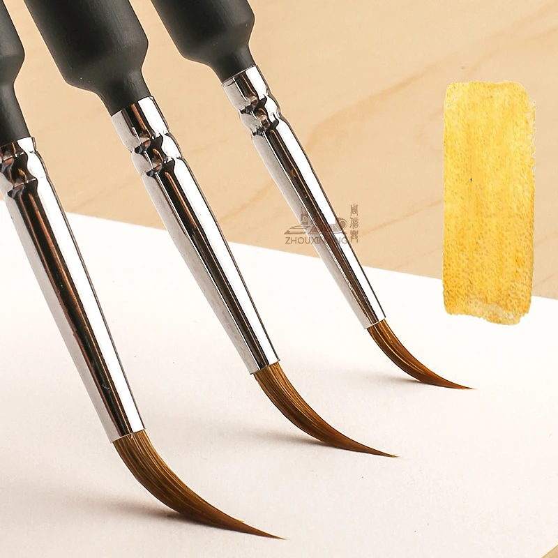 Hook line pen watercolor soft hair oil painting extra fine weasel hair Hand Painted 00000 brush gouache acrylic painting stroke