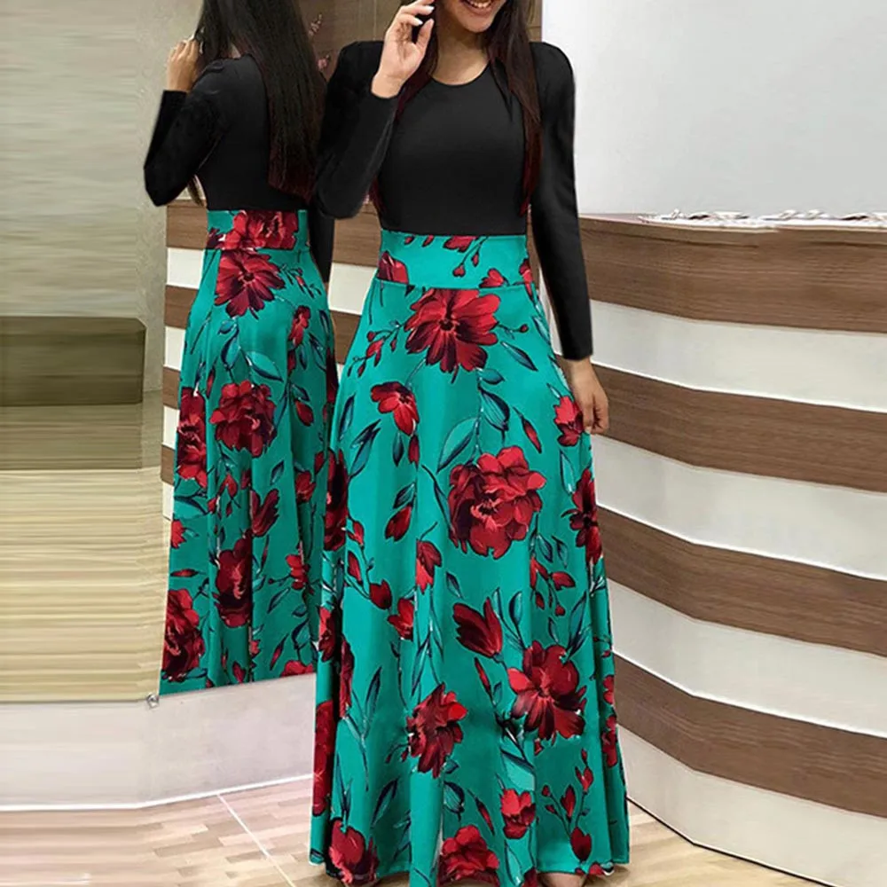 Womens Boho Maxi Dress Ladies Holiday Long Sleeve Long Sleeve Dress dresses woman party night midi dresses vestido #4 Womens Boho Maxi Dress Ladies Holiday Long Sleeve Long Sleeve Dress dresses woman party night midi dresses vestido #4