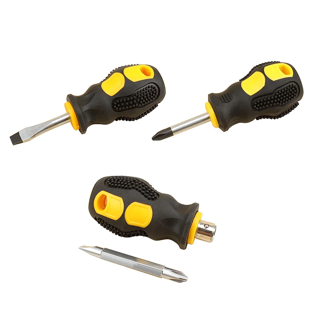 

1Pcs Mini Dual Purpose Scalable Screwdrivers 6*40mm Short Distance Screwdriver CR-V Phillips and Slotted Screw Driver