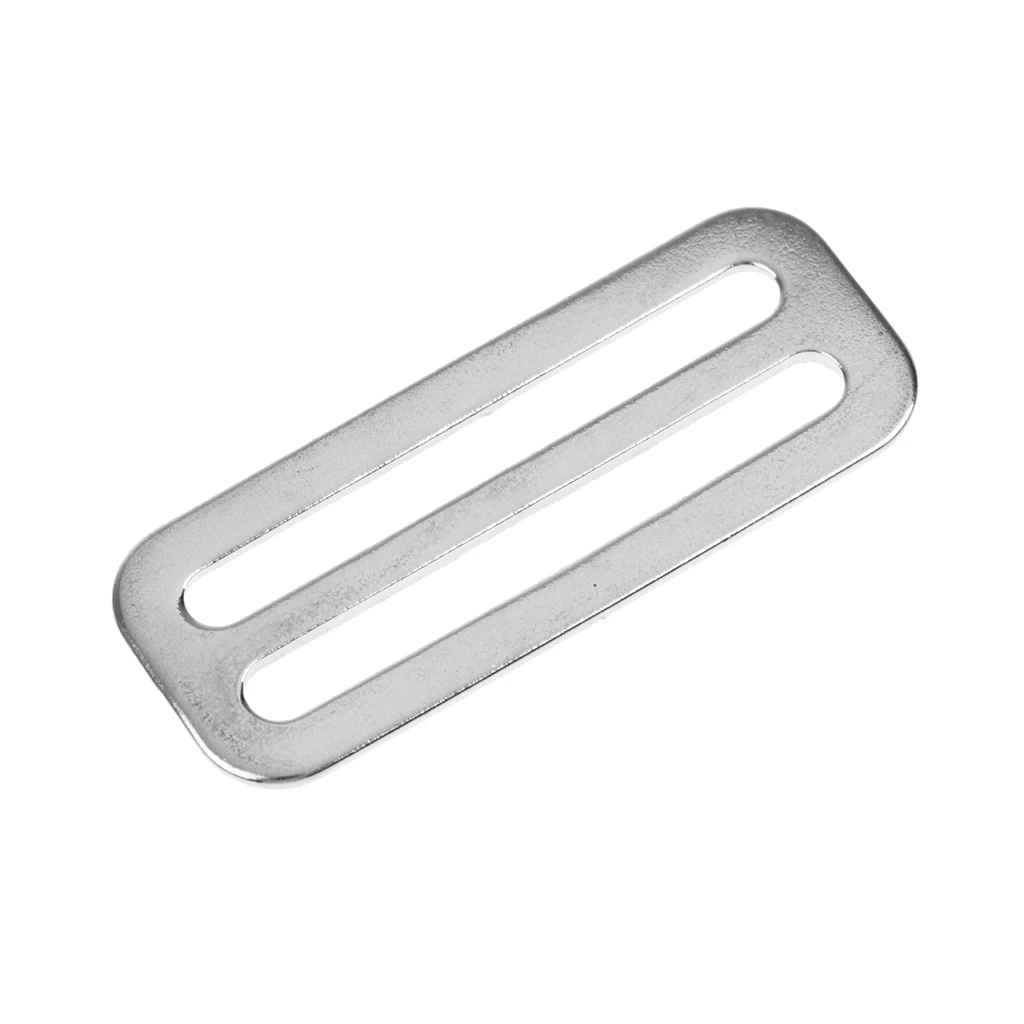 Scuba Diving Standard 2 inch Webbing Strap Weight Belt Slide Buckle Stainless Steel Stopper Keeper Silver