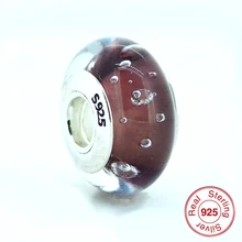 5002A муранские Стеклянные Подвески Подходит Пандора браслет стерлингового серебра 925 ювелирные принадлежности для поделок своими руками кафе бисер Мурано