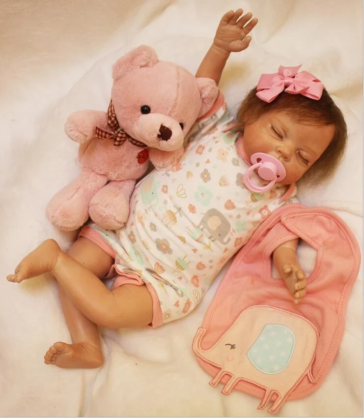 NPKbebe doll full silicone 22 Inch Bebe Reborn vinyl Newborn Babies Brinquedos Kids bebe reborn de silicone toys for girls full-silicone-baby : image NPKbebe doll full silicone 22 Inch Bebe Reborn vinyl Newborn Babies Brinquedos Kids bebe reborn de silicone toys for girls full-silicone-baby