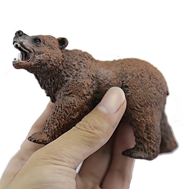 Новые ПВХ Животные мир Аляска гризли коричневый белый медведь Медведи статическая модель пластиковые фигурки развивающие игрушки подарок для детей