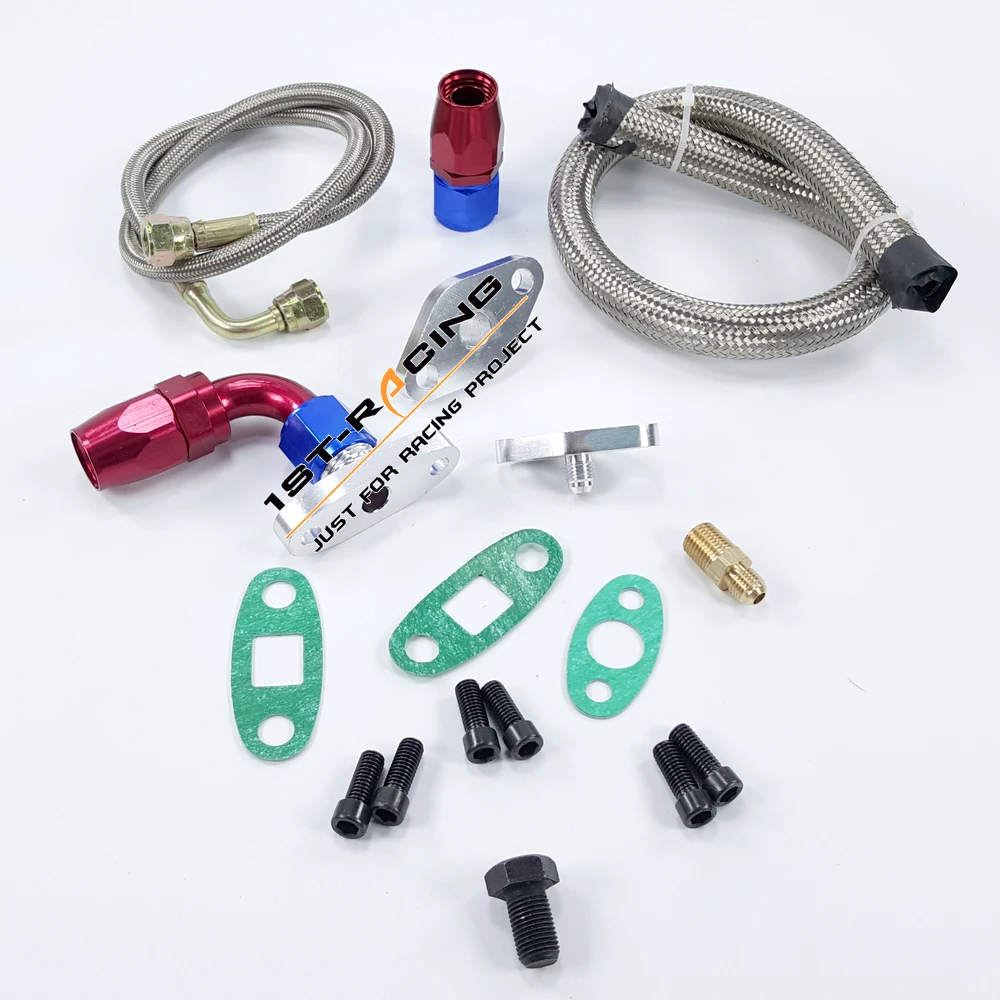 Подача масла Retrun Line + фитинг Комплект болтов для Toyota Supra 1JZGTE 2JZGTE 1JZ/2JZ Single Turbo|kit