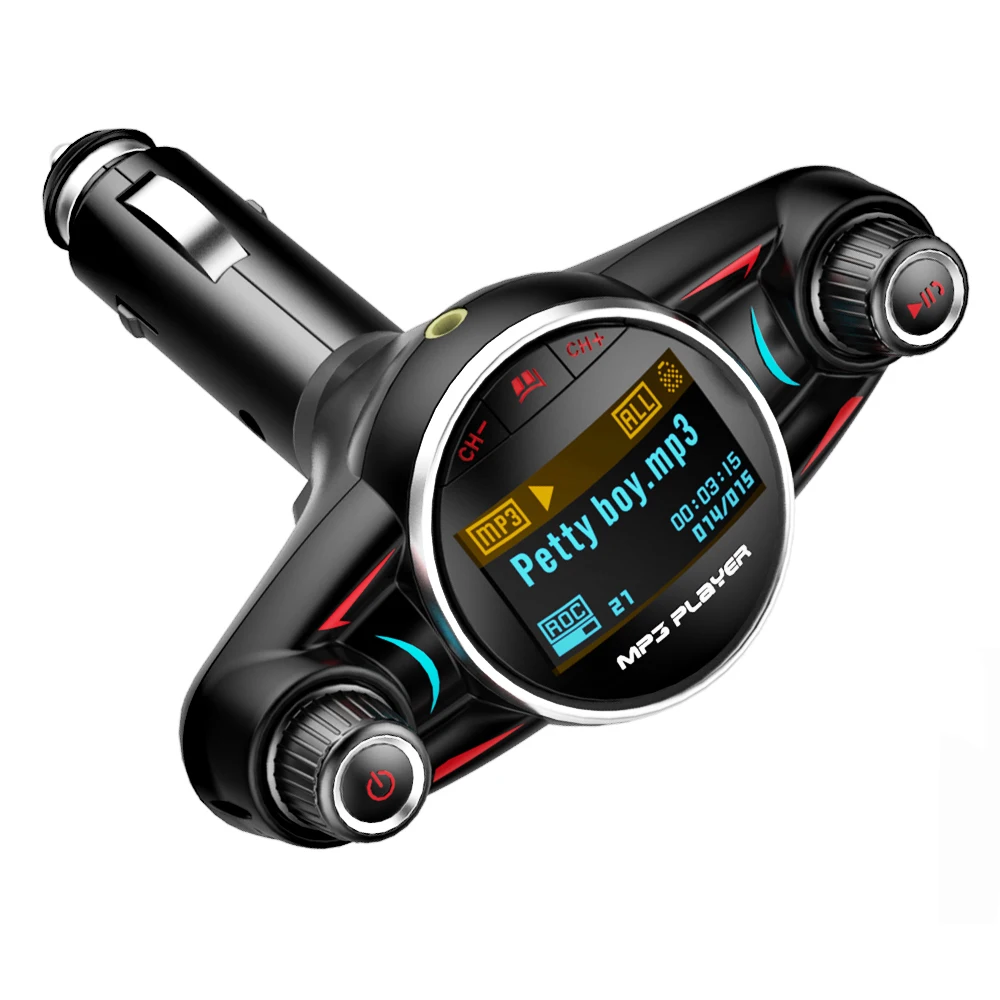 

ACCNIC Stylish FM Modulator HandsFree Wireless Bluetooth Car Kit FM Transmitter MP3 Music Player TF USB Music Receiver Adatper