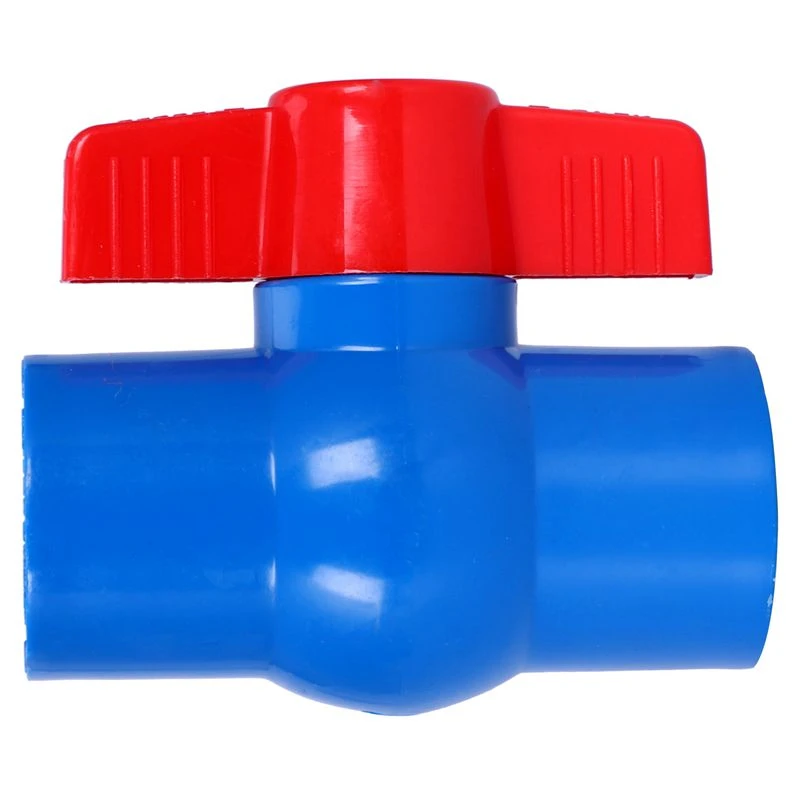 1//4 de vuelta apagado agua de PVC Válvula de bola 40 mm Slip a 40 mm Slip Azul Rojo