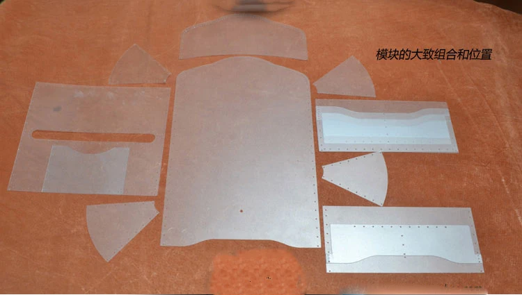 DIY multi pocket long leather wallet pvc template sewing pattern