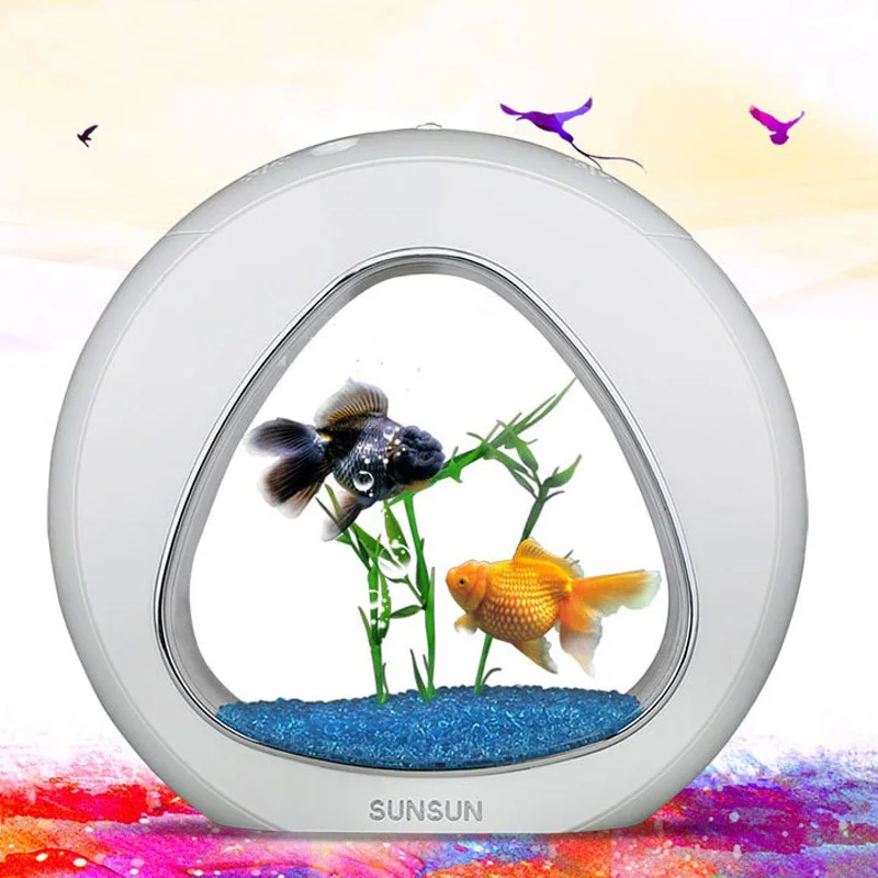 Ecology Mini Nano Fish Tank Aquarium with Built in Filter and LED Light