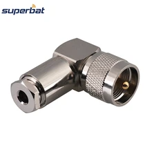 Superbat 10 шт. UHF зажим штекер правый угол разъем для RG58 LMR195 кабель