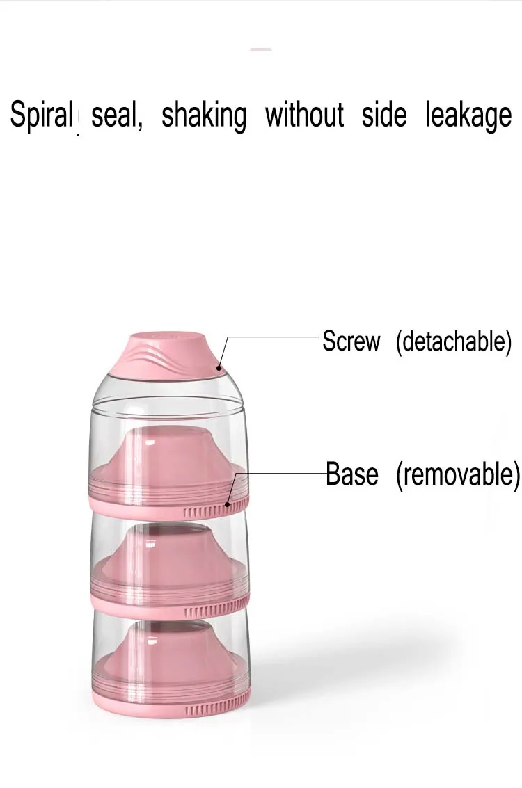 Портативная коробка для сухого молока, может быть разобранна слоистая трехслойная детская молочная смесь для матери и ребенка