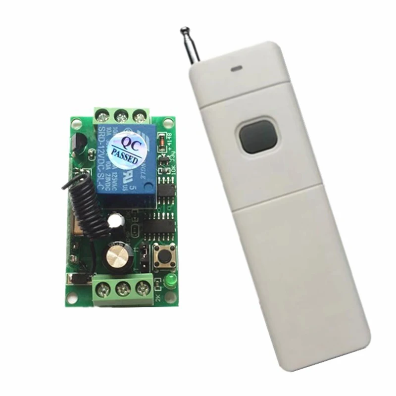 

3000M Long Range DC 12V 24V 1 CH RF Wireless Remote Control Switch System 315/433 MHz Transmitter + Receiver