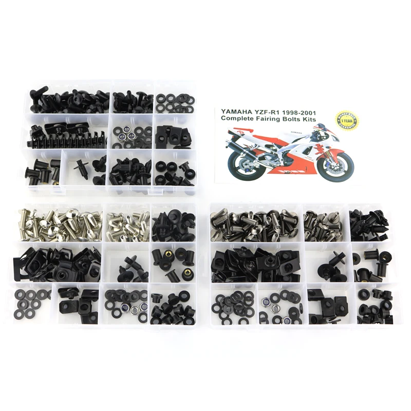 Подходит для Yamaha R1 YZF-R1 1998 1999 2000 2001 мотоцикла Полный Комплект болтов обтекателя