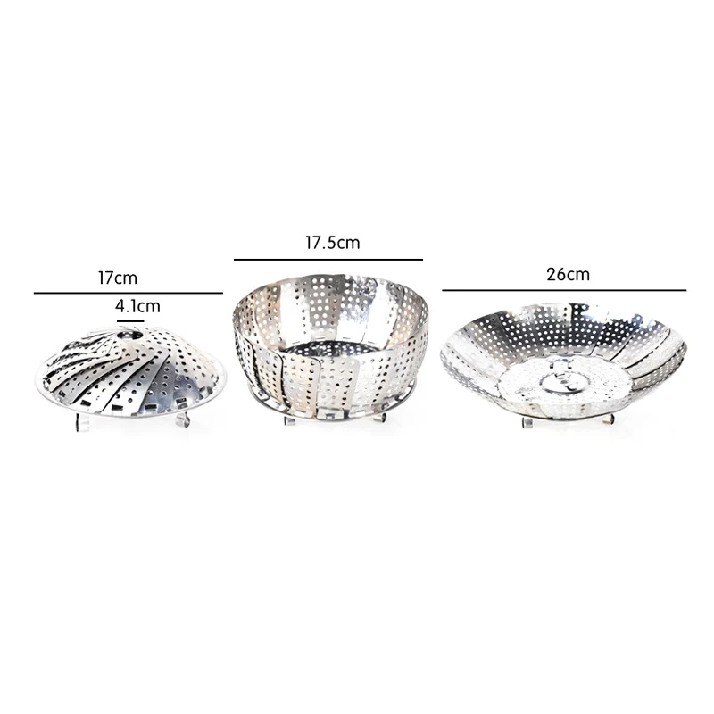 Выдвижная складная Паровая миска из нержавеющей стали, большой средний и маленький, три размера, можно сделать миску для фруктов, использовать инструменты для кухни дома