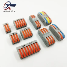 2/10/20 piezas compacto de cable de conector de cableado de PCT-222/212/213/215 Conductor Universal bloque Terminal enhebrador divisor de SPL-2/SPL-3