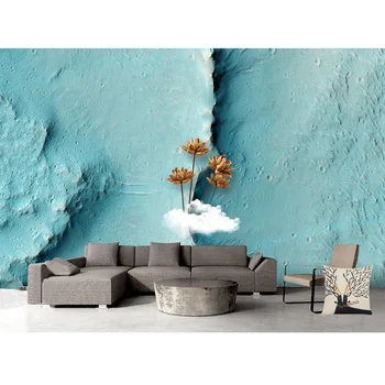 

3D Wall Papers Stone Background Photo Wall Paper Mural Living Room Bedroom Home Hotel Decor Self Adhesive Vinyl / Silk Wallpaper