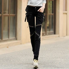 Весенние джинсы на молнии с карманами новые женские модели тонкие штаны брюки свободные шаровары уличная рваные джинсы для женщин