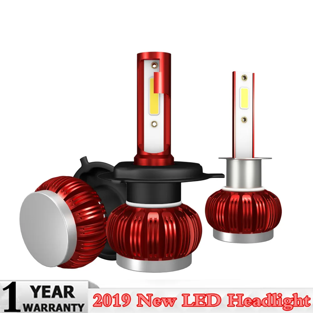 

2x LED Car Headlight Bulbs H1 H4 H7 H11 HB3 HB4 Car Lights 9000LM 36W 6000K Auto LED Lamp 9005 9006 COB Automobile Headlamp 12V