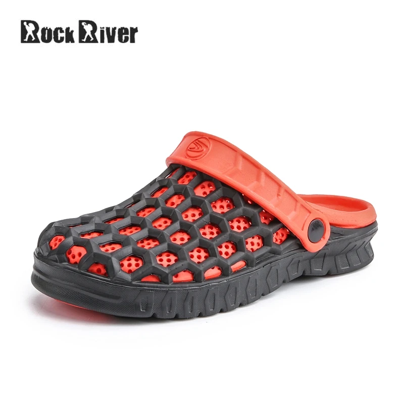 Unisex Jelly Shoes Slip-on Sandals Men Summer Outdoor Breath Mens Sandals Light Casual Slippers Croc Shoes Clogs Men