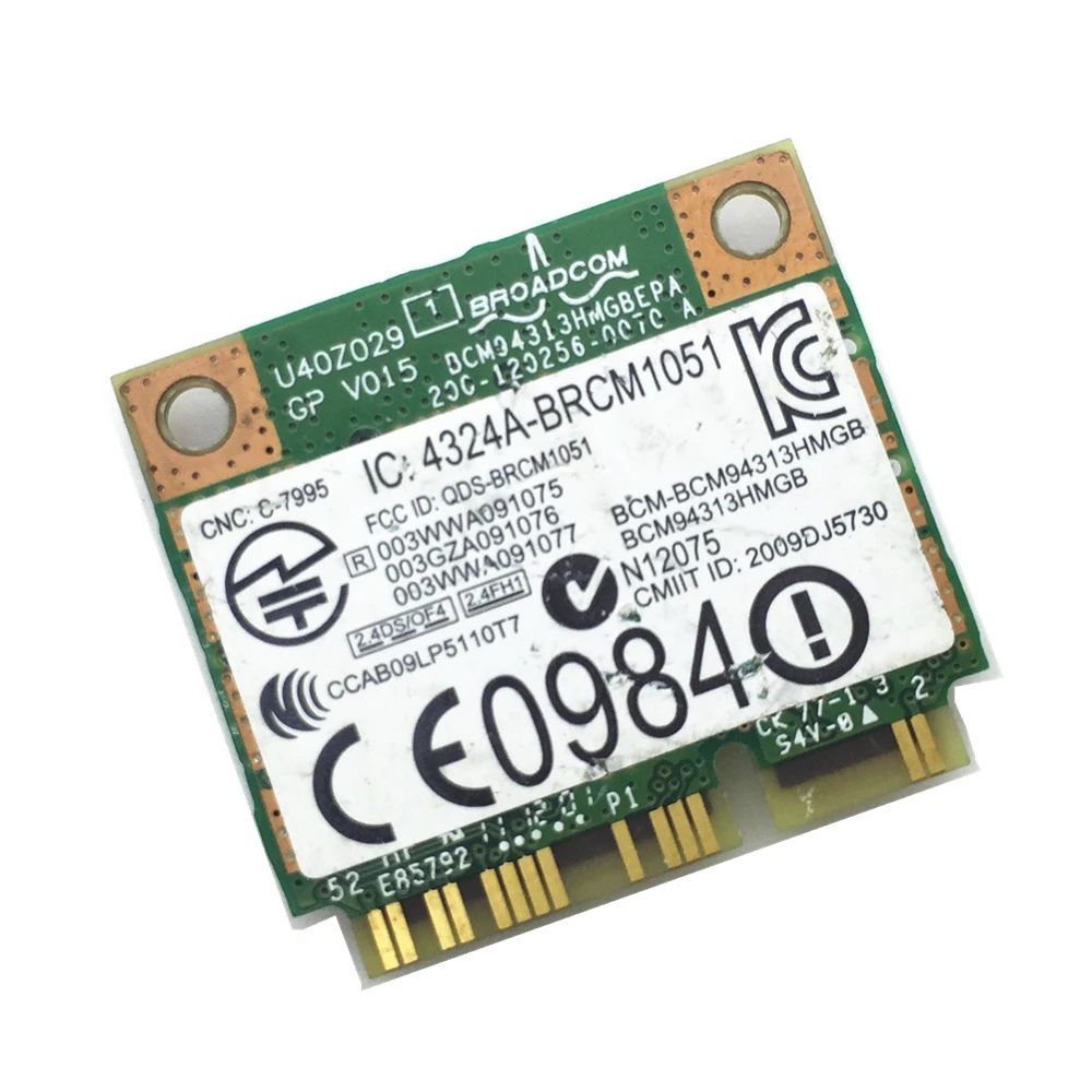 Для BCM94313HMGB BCM2070 BCM4313 DW1701 YFHN7 Половина мини PCI Express BT беспроводной Bluetooth Беспроводной карты