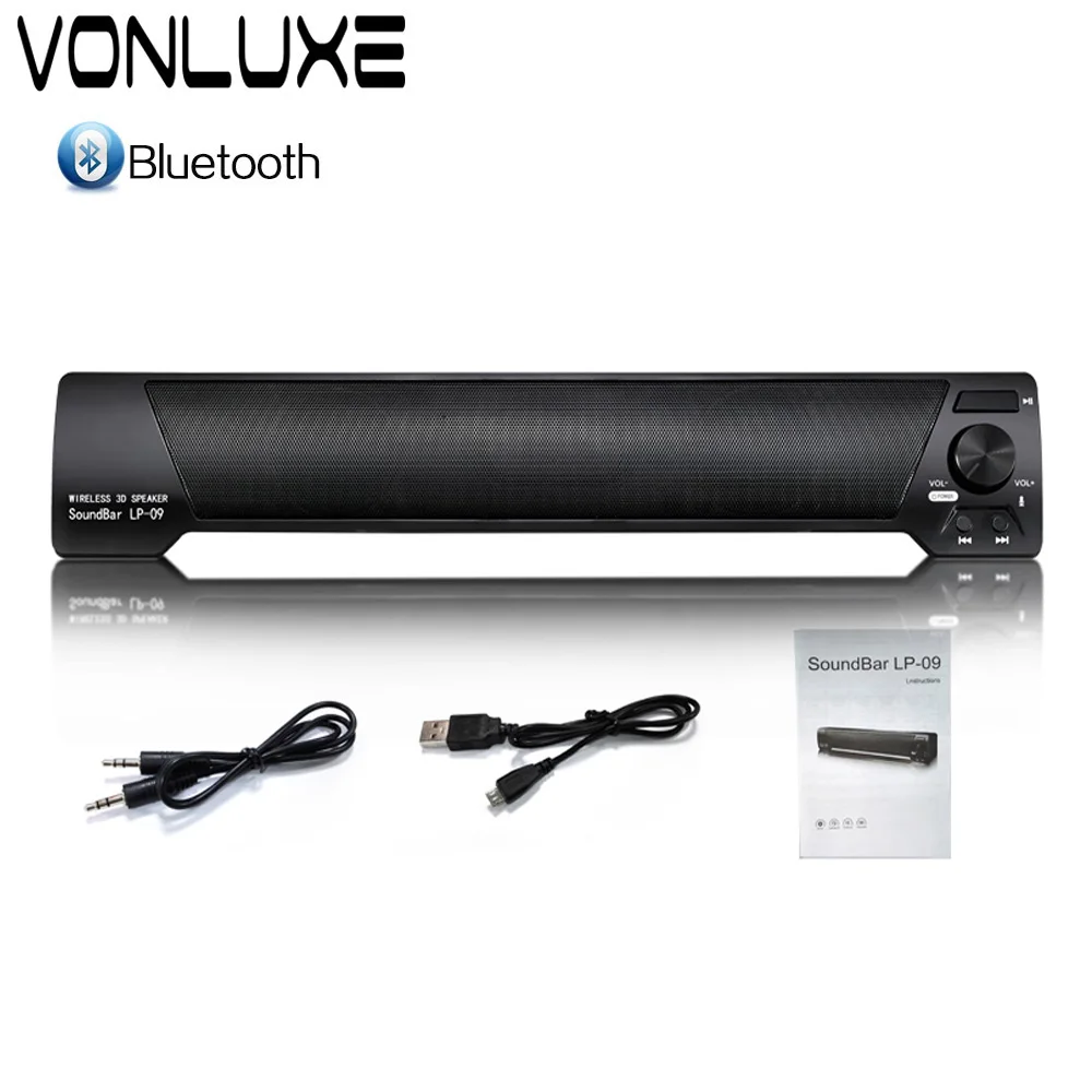 Bluetooth ТВ Soundbar тонкий колонка беспроводная звуковая панель колонки для компьютера