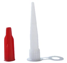 Buse de scellage de cartouche populaire, 100 pièces par ensemble, avec bouchons et buses à vis rouges pour mastic silicone, mastic et cartouches EU3