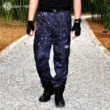 Summer Brave men Jungle Python pattern Trousers Serpentine print Camo Quick-drying Lightweight patchwork Splice Casual Pants