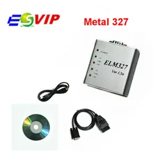 20pcs/DHL Recommanded ELM327 Metal Aluminum OBD2 Auto Diagnostic Tool ELM 327 USB Metal Interface Code Reader Scanner V1.5/V1.5a