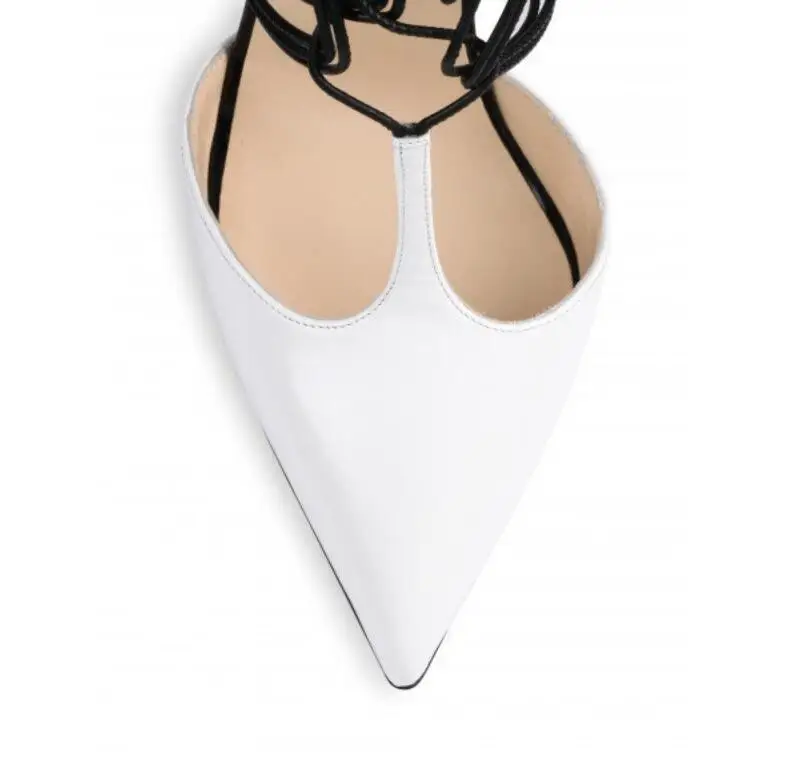 High Heel Pointed Toe Narrow Strap Pumps