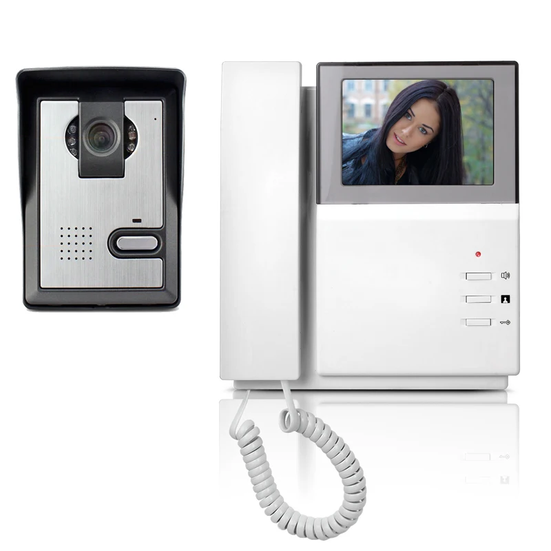 4.3" Lcd Video Phone Intercom Doorbell System Kit Home Security Monitor Ir Camera Bell Intercom Doorphone - Video Intercom AliExpress