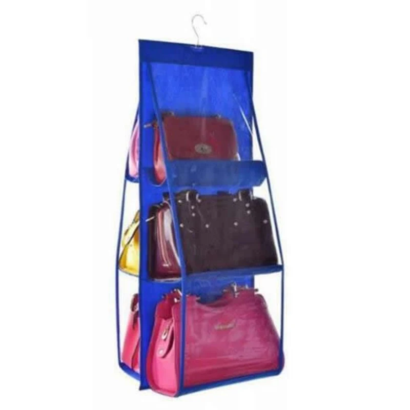 Аксессуары для путешествий, модный двухсторонний прозрачный 6 Карманный упаковочный Органайзер, складная подвесная сумка, вешалки, сумка - Цвет: 3