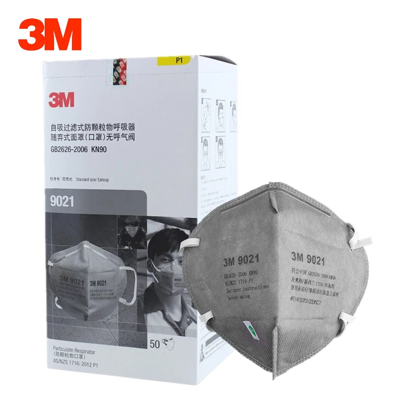 

3M 9021 9022 Dust Mask KN90 Particulate Respirator Anti dust PM2.5 Safety Breathing Protective Mask Dust-proof Anti-fog Masks