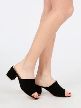 

IDEAL SHOES Sabot spuntati high-heeled-Black