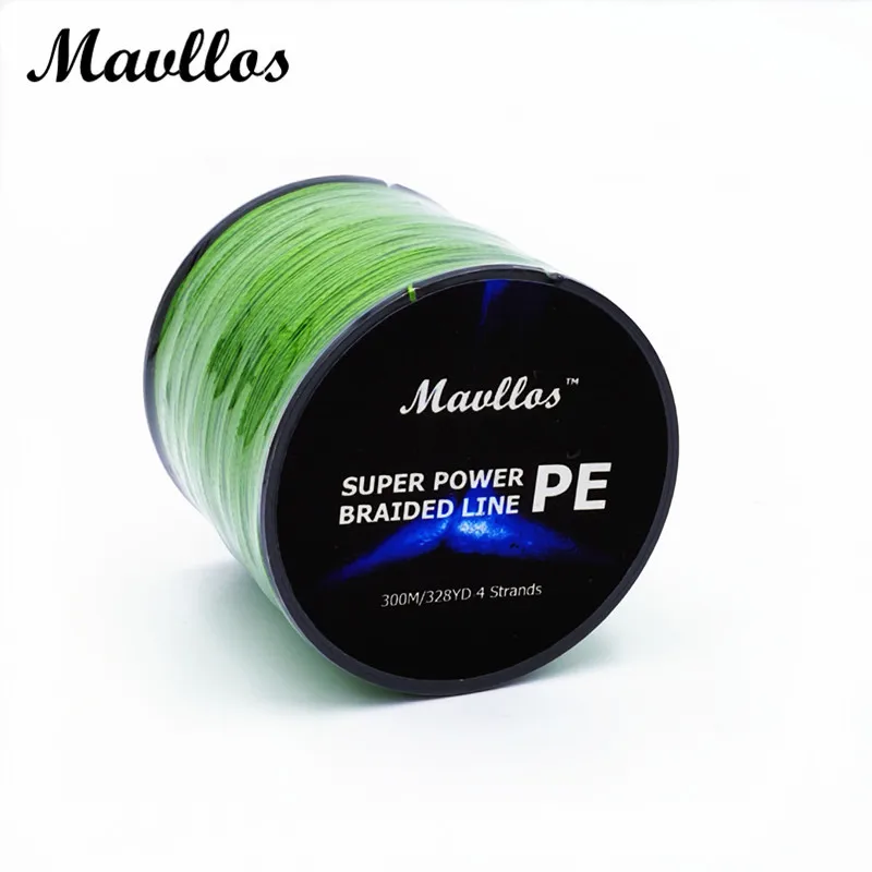 Mavllos العلامة التجارية 4 السواحل 300 M المتعددة الشعيرات مضفر خيط صنارة الصيد 8-80Lb PE سوبر قوي المياه المالحة الغزل الصب خيط صنارة الصيد