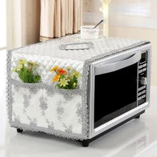Housse anti-poussière en tissu dentelle, étui pour four à micro-ondes, serviette pour micro-ondes de Style Pastoral