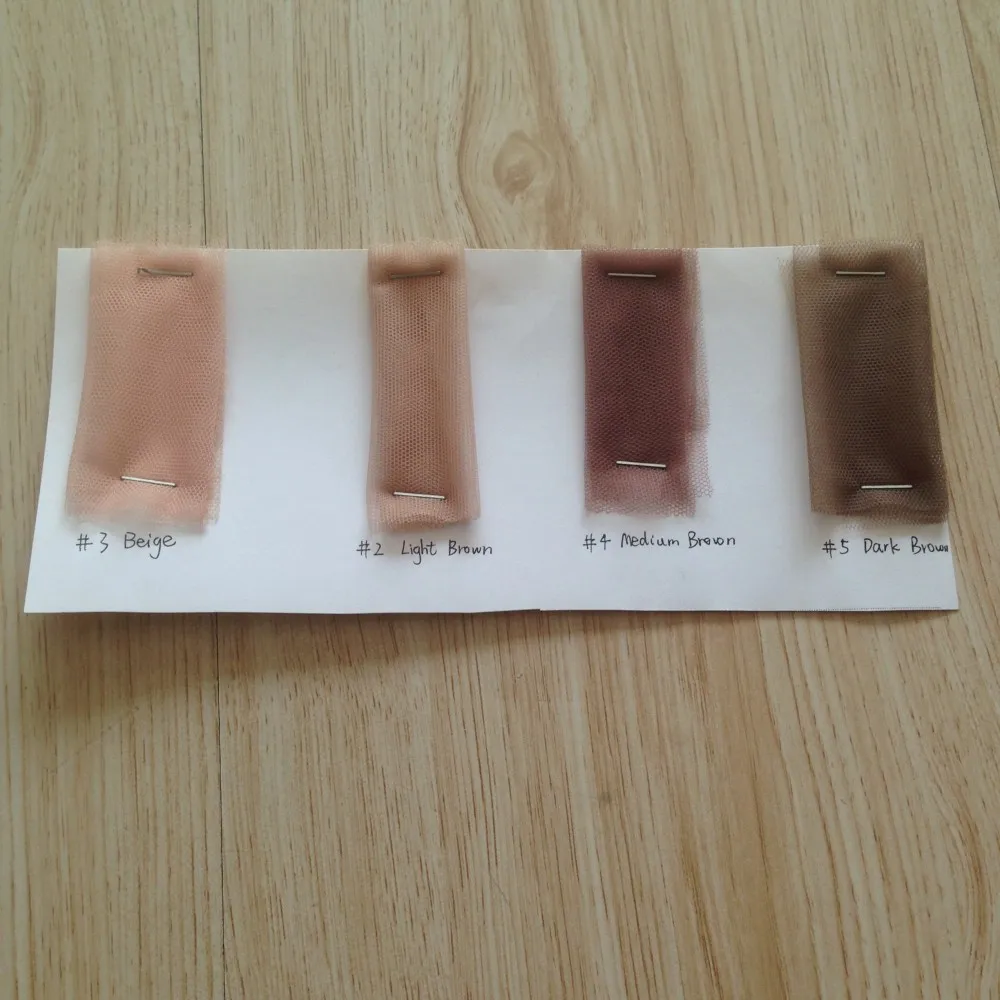 10 Yards/lot Dark/Meduim/Light Brown Beige Hairnets Premium Swiss France Lace for Wig Caps Toupee Closures DIY Free Shipping