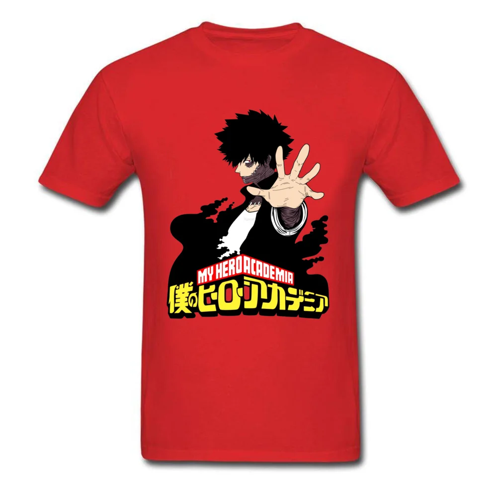 Group Tshirts Short Sleeve Slim Fit Special Men Summer/Autumn Tops & Tees Slim Fit T Shirts Crewneck 100% Cotton Fabric My Hero Academia Dabi Decay 10933 red