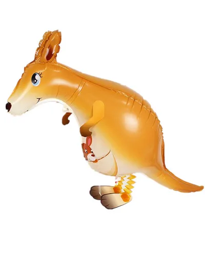 

1Pc Cute Big Walking Kangaroo Pet Helium Animal Balloon Baby Shower Foil Balloon Party/Birthday/Wedding Decorations Kids Toys