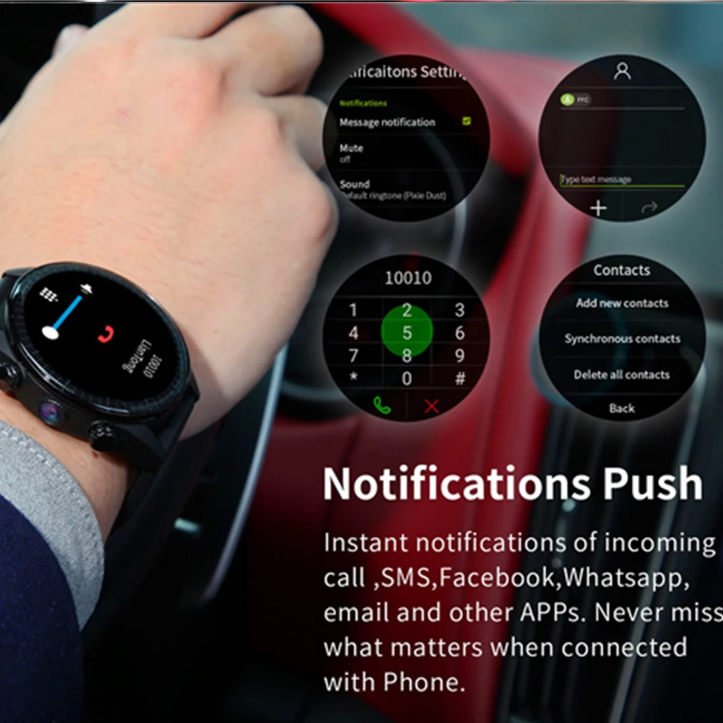 

Android 7.1 Smartwatch 1GB+16GB Quad 4G 1.39" AMOLED WIFI GPS Sim IP67 Waterproof with camera Smart Watch Man For Business Gifts